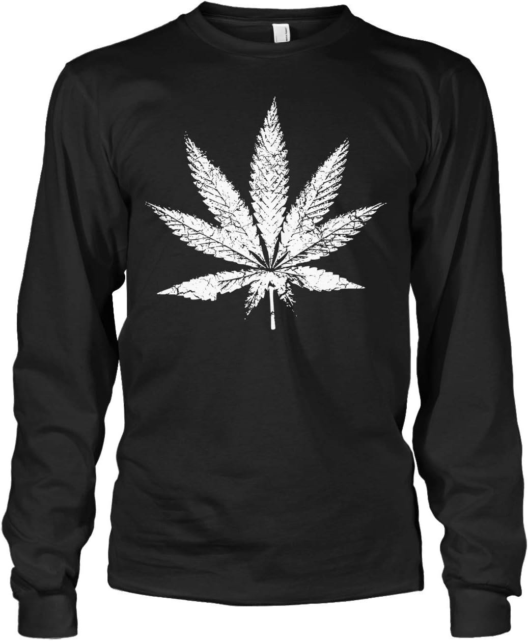 Mens White Weed Marijuana Leaf Cannabis 420 Long Sleeve T-Shirt - lunas-mystic-emporium.com Men's White Weed Marijuana Leaf Cannabis 420 Long Sleeve T-Shirt