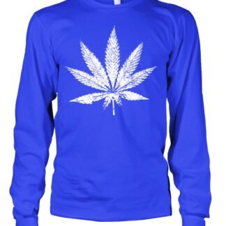 Mens White Weed Marijuana Leaf Cannabis 420 Long Sleeve T-Shirt - lunas-mystic-emporium.com Men's White Weed Marijuana Leaf Cannabis 420 Long Sleeve T-Shirt
