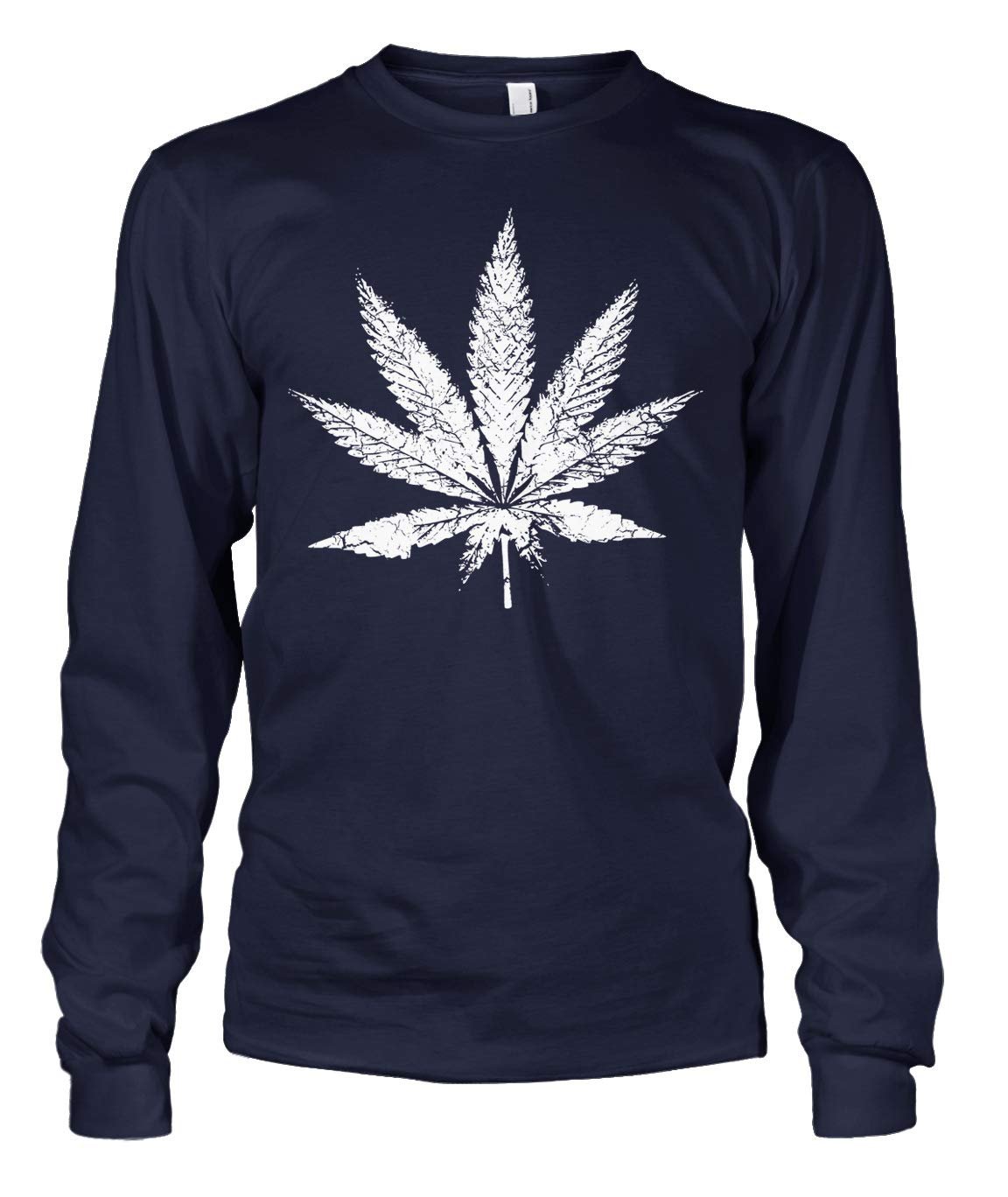 Mens White Weed Marijuana Leaf Cannabis 420 Long Sleeve T-Shirt - lunas-mystic-emporium.com Men's White Weed Marijuana Leaf Cannabis 420 Long Sleeve T-Shirt