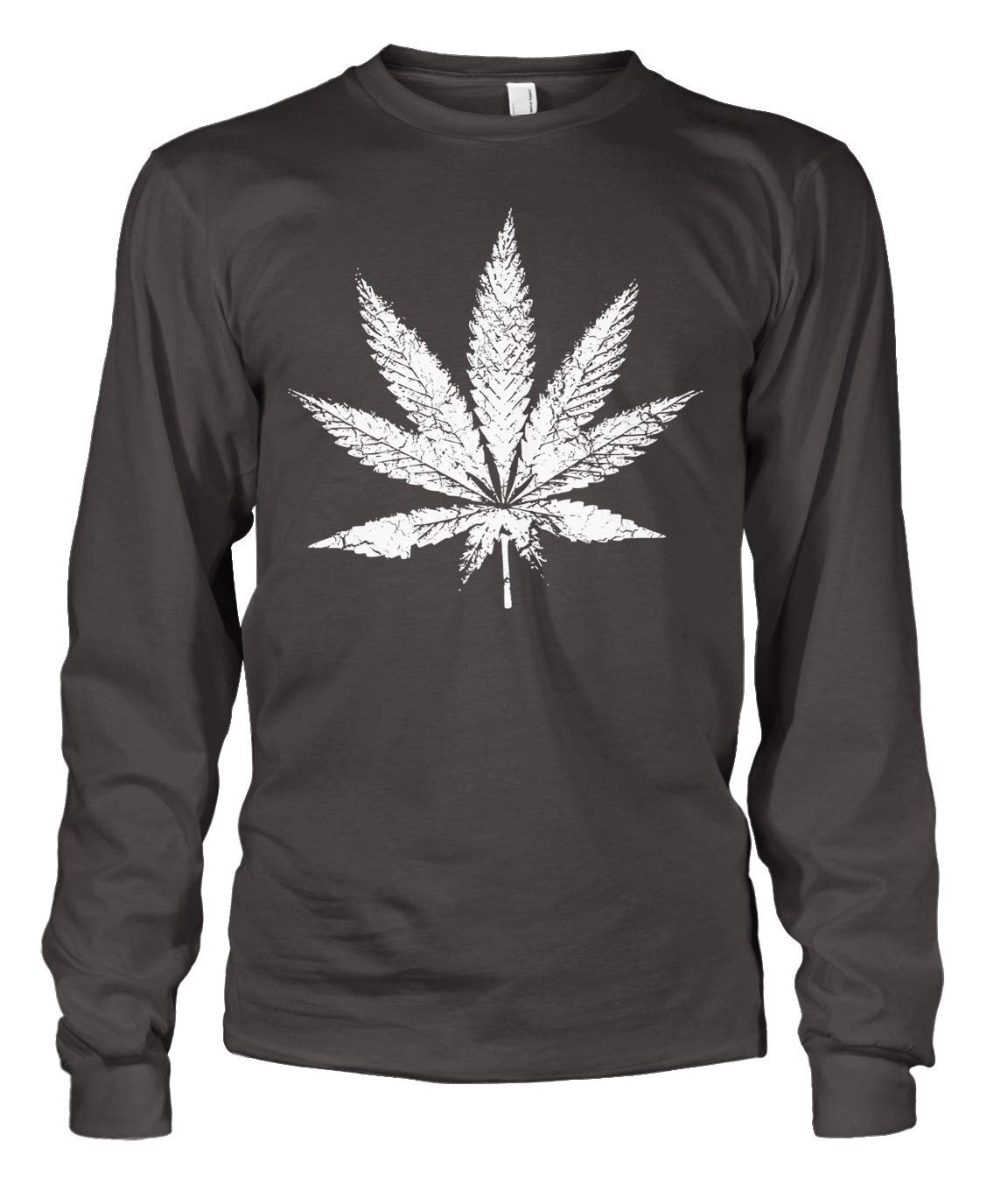 Mens White Weed Marijuana Leaf Cannabis 420 Long Sleeve T-Shirt - lunas-mystic-emporium.com Men's White Weed Marijuana Leaf Cannabis 420 Long Sleeve T-Shirt