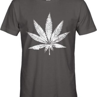 Men's White Weed Marijuana Leaf Cannabis 420 T-Shirt