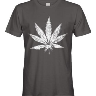 Men's White Weed Marijuana Leaf Cannabis 420 T-Shirt