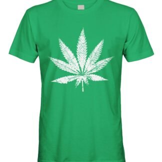 Men's White Weed Marijuana Leaf Cannabis 420 T-Shirt