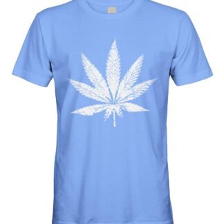 Men's White Weed Marijuana Leaf Cannabis 420 T-Shirt