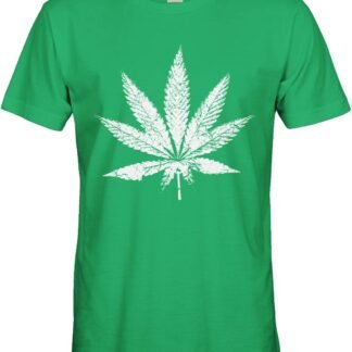 Men's White Weed Marijuana Leaf Cannabis 420 T-Shirt