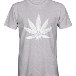 Men's White Weed Marijuana Leaf Cannabis 420 T-Shirt