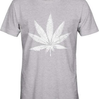 Men's White Weed Marijuana Leaf Cannabis 420 T-Shirt