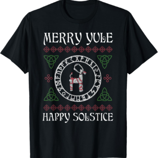 Merry Yule Goat Wiccan Christmas Winter Holiday Yuletide T-Shirt