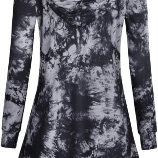 Miusey Womens Zip Up Long Hoodie Jacket Lightweight Tunic Sweatshirt Open Front Cardigan