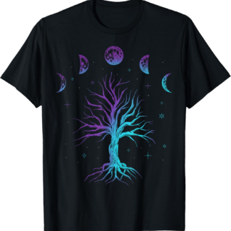 Moon Phase Tree of Life - Viking Pagan Wicca T-Shirt