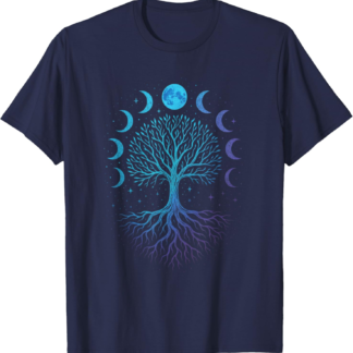 Moon Phases Tree - Viking Pagan Wicca Spiritual T-Shirt - lunas-mystic-emporium.com Moon Phases Tree - Viking Pagan Wicca Spiritual T-Shirt