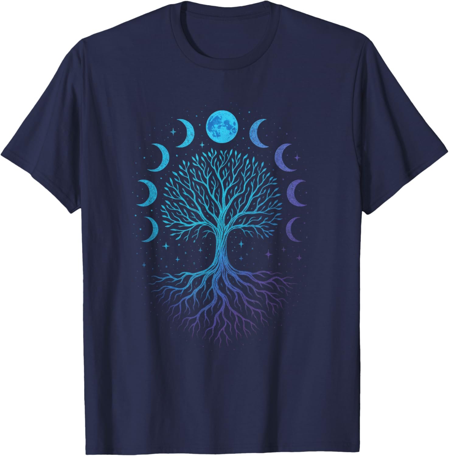 Moon Phases Tree - Viking Pagan Wicca Spiritual T-Shirt - lunas-mystic-emporium.com Moon Phases Tree - Viking Pagan Wicca Spiritual T-Shirt