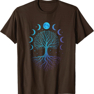 Moon Phases Tree - Viking Pagan Wicca Spiritual T-Shirt - lunas-mystic-emporium.com Moon Phases Tree - Viking Pagan Wicca Spiritual T-Shirt