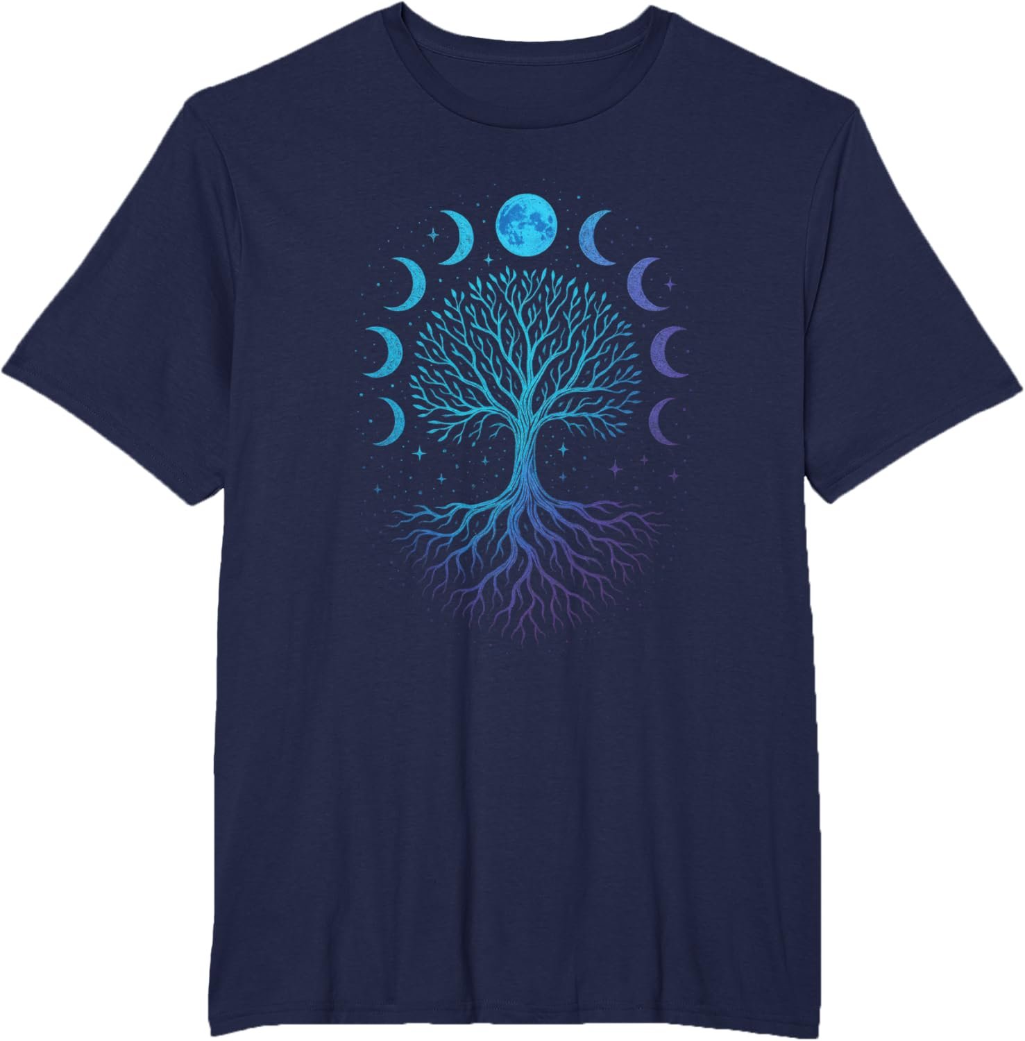 Moon Phases Tree - Viking Pagan Wicca Spiritual T-Shirt - lunas-mystic-emporium.com Moon Phases Tree - Viking Pagan Wicca Spiritual T-Shirt