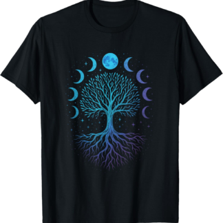 Moon Phases Tree - Viking Pagan Wicca Spiritual T-Shirt