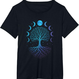 Moon Phases Tree - Viking Pagan Wicca Spiritual T-Shirt - lunas-mystic-emporium.com Moon Phases Tree - Viking Pagan Wicca Spiritual T-Shirt