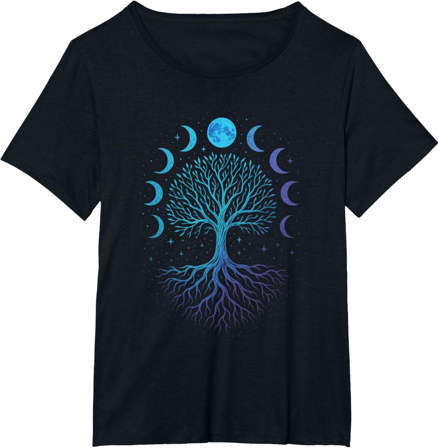 Moon Phases Tree - Viking Pagan Wicca Spiritual T-Shirt - lunas-mystic-emporium.com Moon Phases Tree - Viking Pagan Wicca Spiritual T-Shirt