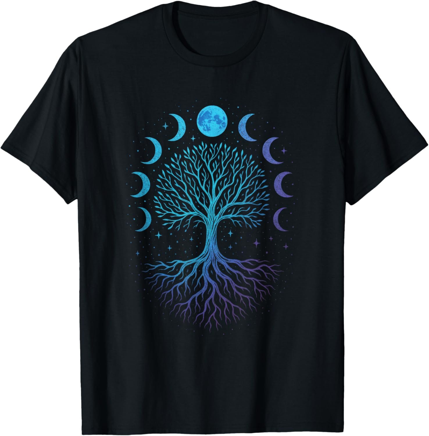 Moon Phases Tree - Viking Pagan Wicca Spiritual T-Shirt - lunas-mystic-emporium.com Moon Phases Tree - Viking Pagan Wicca Spiritual T-Shirt