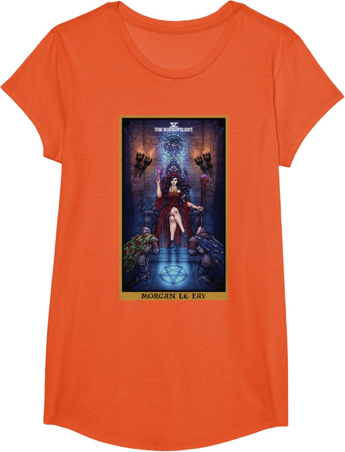 Morgan Le Fay The Hierophant Tarot Card Celtic Pagan Witch T-Shirt - lunas-mystic-emporium.com Morgan Le Fay The Hierophant Tarot Card Celtic Pagan Witch T-Shirt