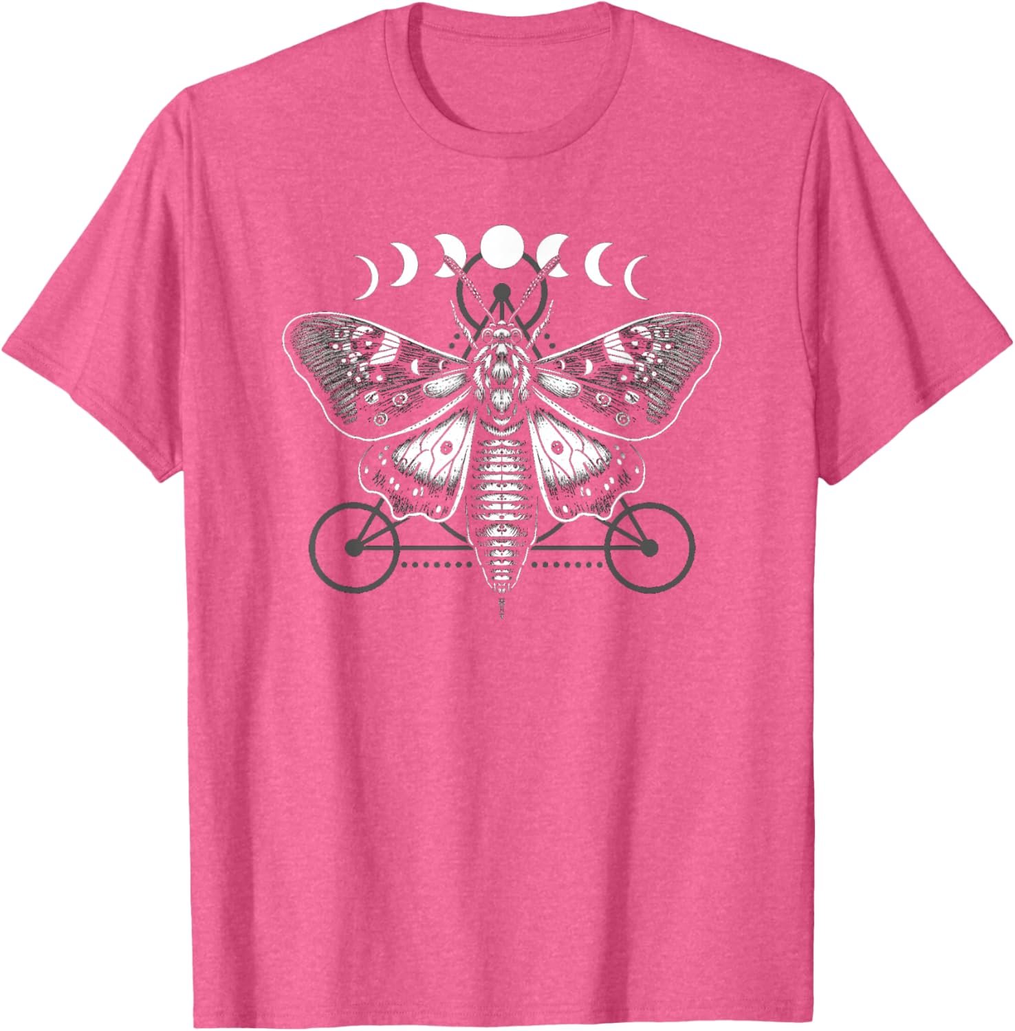 Moth Moon Cycles And Sacred Geometry Wiccan Nature Goth T-Shirt - lunas-mystic-emporium.com Moth Moon Cycles And Sacred Geometry Wiccan Nature Goth T-Shirt