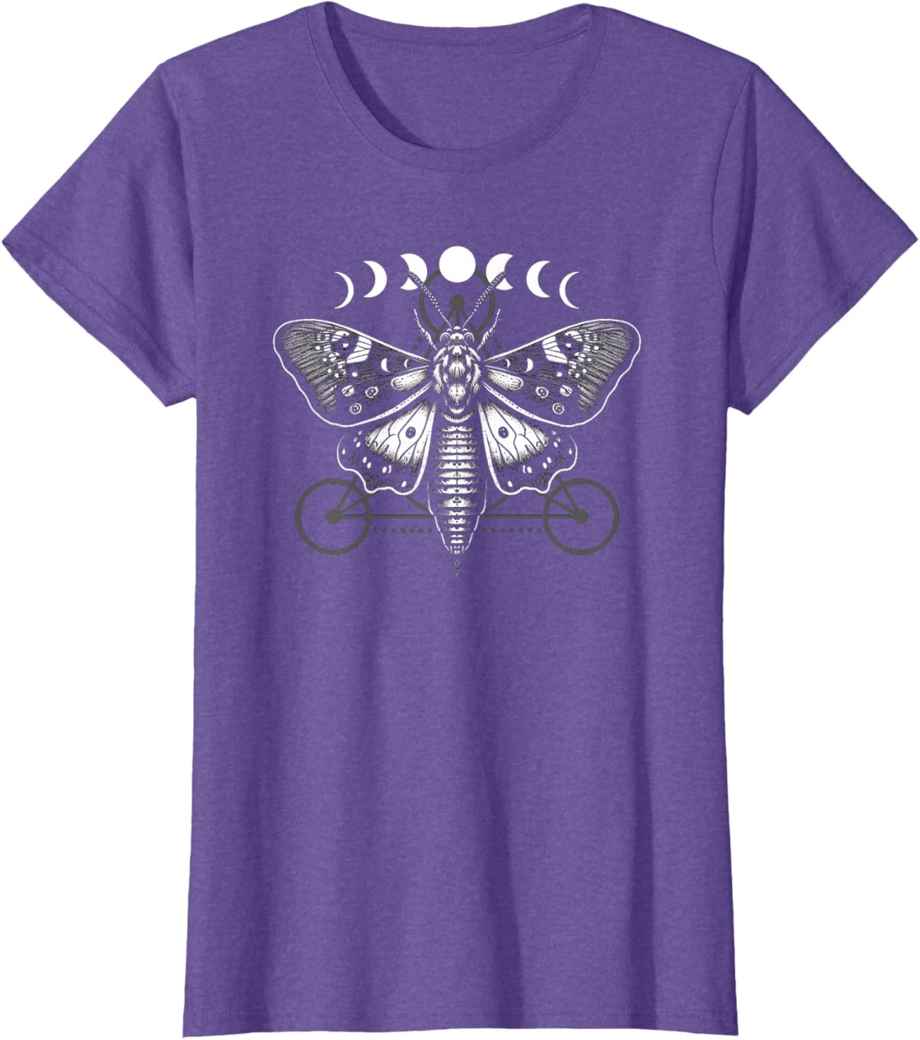 Moth Moon Cycles And Sacred Geometry Wiccan Nature Goth T-Shirt - lunas-mystic-emporium.com Moth Moon Cycles And Sacred Geometry Wiccan Nature Goth T-Shirt