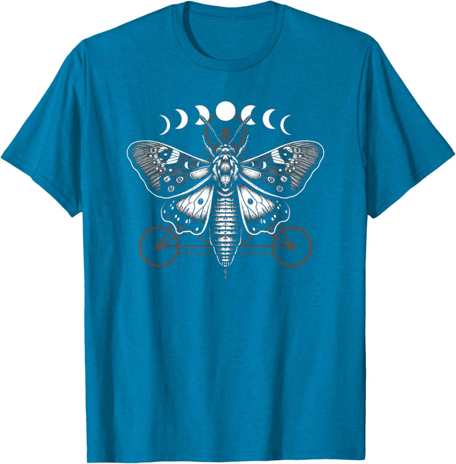 Moth Moon Cycles And Sacred Geometry Wiccan Nature Goth T-Shirt - lunas-mystic-emporium.com Moth Moon Cycles And Sacred Geometry Wiccan Nature Goth T-Shirt