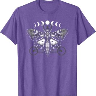 Moth Moon Cycles And Sacred Geometry Wiccan Nature Goth T-Shirt - lunas-mystic-emporium.com Moth Moon Cycles And Sacred Geometry Wiccan Nature Goth T-Shirt