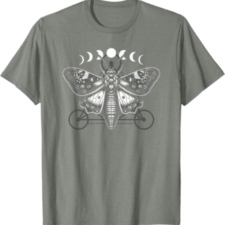 Moth Moon Cycles And Sacred Geometry Wiccan Nature Goth T-Shirt - lunas-mystic-emporium.com Moth Moon Cycles And Sacred Geometry Wiccan Nature Goth T-Shirt