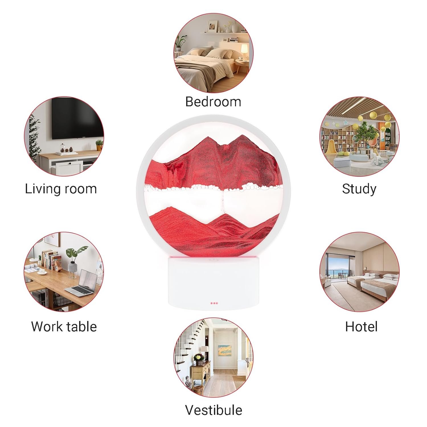 Moving Sand Art with Light7 ColorTouch Control3D Glass Quicksand Painting Bedside Lamp Decompression Liquid Office Decoration Gift Red - lunas-mystic-emporium.com Moving Sand Art with Light(7 Color/Touch Control),3D Glass Quicksand Painting Bedside Lamp Decompression Liquid Office Decoration Gift (Red)