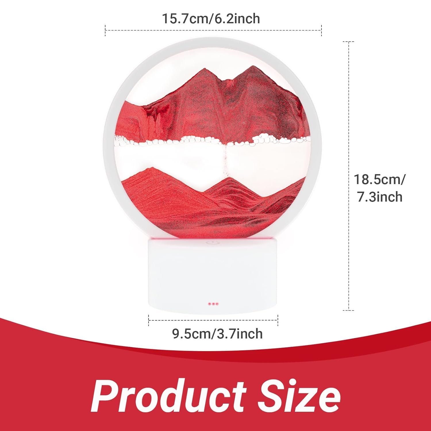 Moving Sand Art with Light7 ColorTouch Control3D Glass Quicksand Painting Bedside Lamp Decompression Liquid Office Decoration Gift Red - lunas-mystic-emporium.com Moving Sand Art with Light(7 Color/Touch Control),3D Glass Quicksand Painting Bedside Lamp Decompression Liquid Office Decoration Gift (Red)