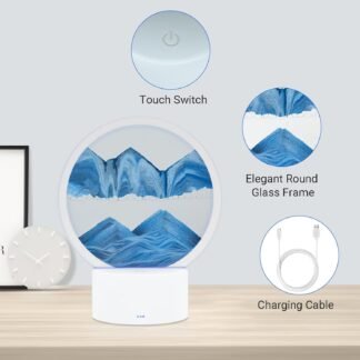 Moving Sand Art with Light7 ColorTouch Control3D Glass Quicksand Painting Bedside Lamp Decompression Liquid Office Decoration Gift Red - lunas-mystic-emporium.com Moving Sand Art with Light(7 Color/Touch Control),3D Glass Quicksand Painting Bedside Lamp Decompression Liquid Office Decoration Gift (Red)