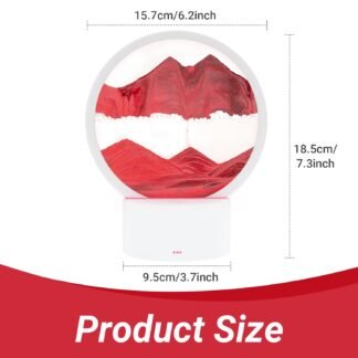 Moving Sand Art with Light(7 Color/Touch Control),3D Glass Quicksand Painting Bedside Lamp Decompression Liquid Office Decoration Gift (Green-1)