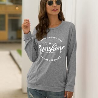 Muicy Womens Sunshine Shirt Casual Long Sleeve Shirt Tops Trendy Loose Fit Sweatshirts Tunic Tops with Pockets - lunas-mystic-emporium.com Muicy Womens Sunshine Shirt Casual Long Sleeve Shirt Tops Trendy Loose Fit Sweatshirts Tunic Tops with Pockets