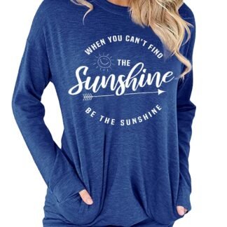 Muicy Womens Sunshine Shirt Casual Long Sleeve Shirt Tops Trendy Loose Fit Sweatshirts Tunic Tops with Pockets - lunas-mystic-emporium.com Muicy Womens Sunshine Shirt Casual Long Sleeve Shirt Tops Trendy Loose Fit Sweatshirts Tunic Tops with Pockets