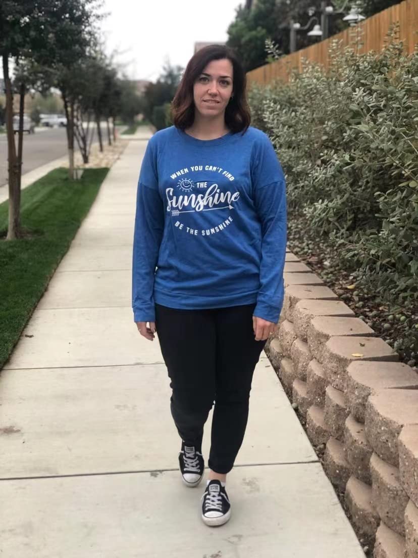 Muicy Womens Sunshine Shirt Casual Long Sleeve Shirt Tops Trendy Loose Fit Sweatshirts Tunic Tops with Pockets - lunas-mystic-emporium.com Muicy Womens Sunshine Shirt Casual Long Sleeve Shirt Tops Trendy Loose Fit Sweatshirts Tunic Tops with Pockets