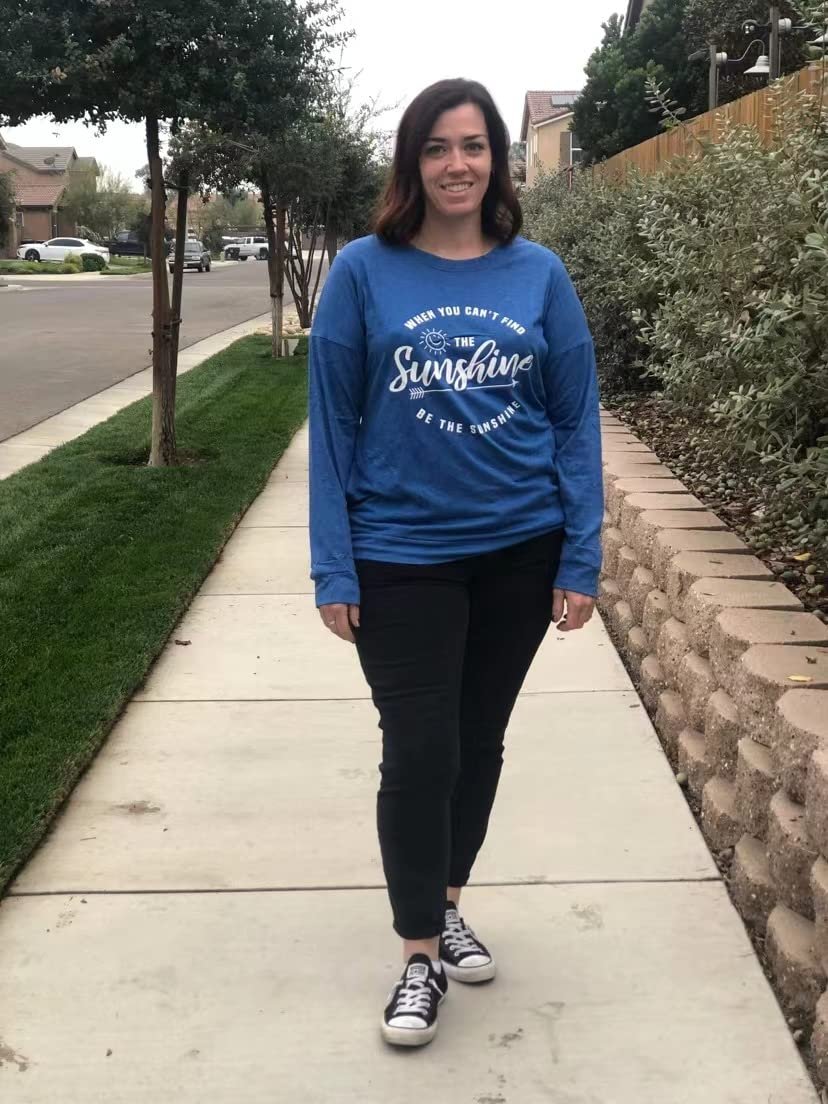 Muicy Womens Sunshine Shirt Casual Long Sleeve Shirt Tops Trendy Loose Fit Sweatshirts Tunic Tops with Pockets - lunas-mystic-emporium.com Muicy Womens Sunshine Shirt Casual Long Sleeve Shirt Tops Trendy Loose Fit Sweatshirts Tunic Tops with Pockets