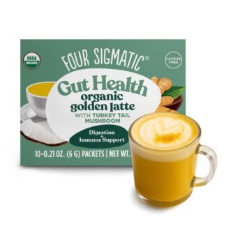 Mushroom Coffee Latte by Four Sigmatic | Daily Dose Alternative | Organic Instant Coffee Latte Mix with Lion's Mane, Chaga Mushrooms & Coconut Milk Powder | Keto & Dairy-Free |...