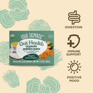 Mushroom Coffee Latte by Four Sigmatic | Daily Dose Alternative | Organic Instant Coffee Latte Mix with Lion's Mane, Chaga Mushrooms & Coconut Milk Powder | Keto & Dairy-Free |...