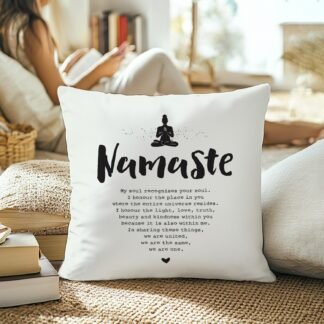 Namaste Yoga Meditation Pillow Covers 18x18, Zen Meditation Yoga Room Home Bedroom Decor