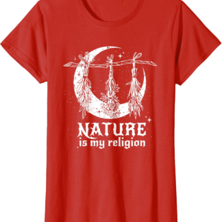 Nature Is My Religion Crescent Moon Wicca Pagan Witch Lover T-Shirt