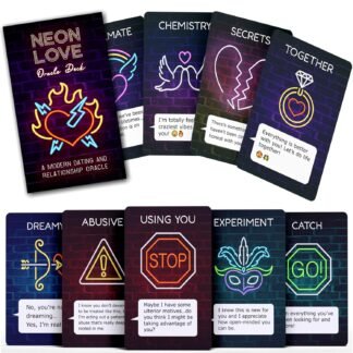 Neon Love Oracle Deck: A Modern Dating and Relationship Oracle - Reveal Secrets, Test Compatibility, Find True Love - Romance Cards With Meanings for Beginners to Advanced Readers