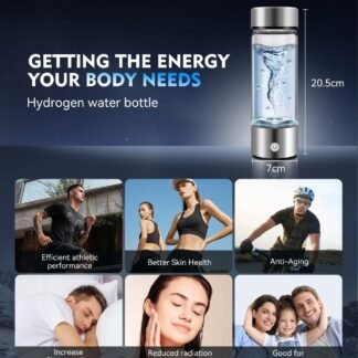 New Upgrade Hydrogen Water Bottle Generator 【NO.1 Double Hydrogen Content】 【Industry TOP - 24-Hour Hydrogen Lock】 | 0 Chlorine & 0 Ozone | 100% Leak-Proof Seal, Hydrogen Water...