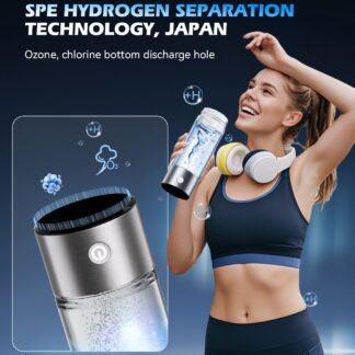 New Upgrade Hydrogen Water Bottle Generator 【NO.1 Double Hydrogen Content】 【Industry TOP - 24-Hour Hydrogen Lock】 | 0 Chlorine & 0 Ozone | 100% Leak-Proof Seal, Hydrogen Water...