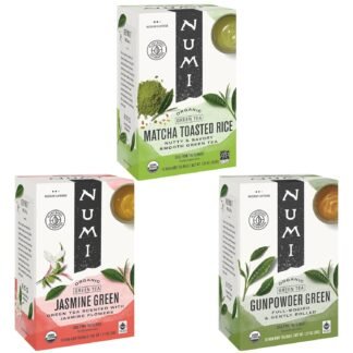 Numi Organic Green Tea with Jasmine, 18 Microplastic-Free Tea Bags