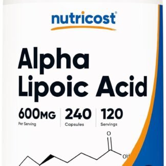 Nutricost Alpha Lipoic Acid 600mg Per Serving, 240 Capsules - Gluten Free, Vegetarian Capsules, Soy Free & Non-GMO