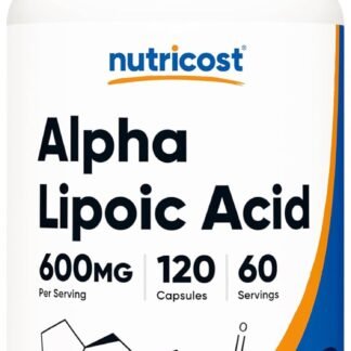 Nutricost Alpha Lipoic Acid 600mg Per Serving, 240 Capsules - Gluten Free, Vegetarian Capsules, Soy Free & Non-GMO