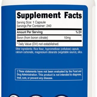 Nutricost Boron Capsules 10mg, 240 Vegetarian Capsules, Gluten Free and Non-GMO
