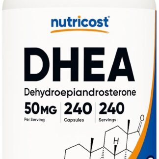 Nutricost DHEA 50mg, 240 Capsules - Gluten Free, Soy Free, Non-GMO, Supplement