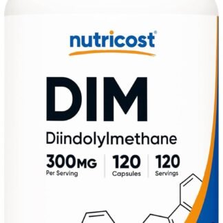 Nutricost DIM (Diindolylmethane) Plus BioPerine 300mg, 120 Vegetarian Capsules - Up to 4 Month Supply, Max Strength DIM Supplement