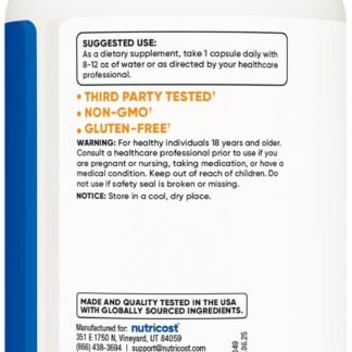 Nutricost TMG (Trimethylglycine) 750mg, 120 Capsules